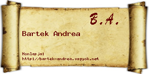Bartek Andrea névjegykártya